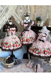 Dream Whale Strawberry Chocolate Blouse Salopette JSK and OP(Pre-Order/Full Payment Without Shipping)